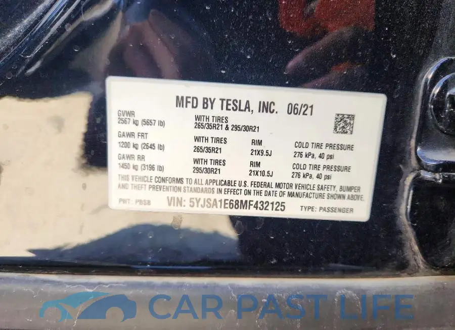5YJSA1E68MF432125# 12