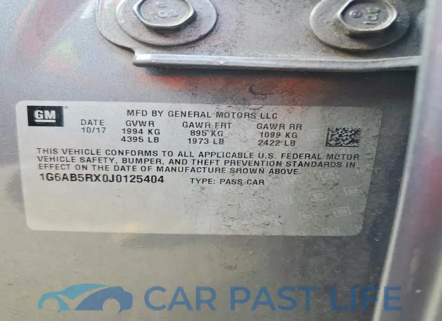 1G6AB5RX0J0125404# 12