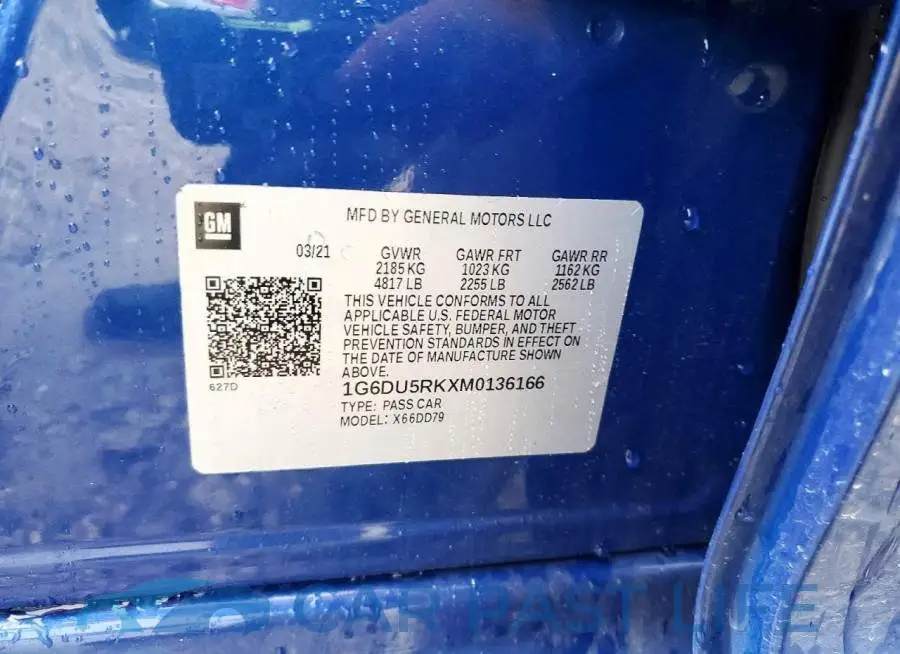 1G6DU5RKXM0136166# 13