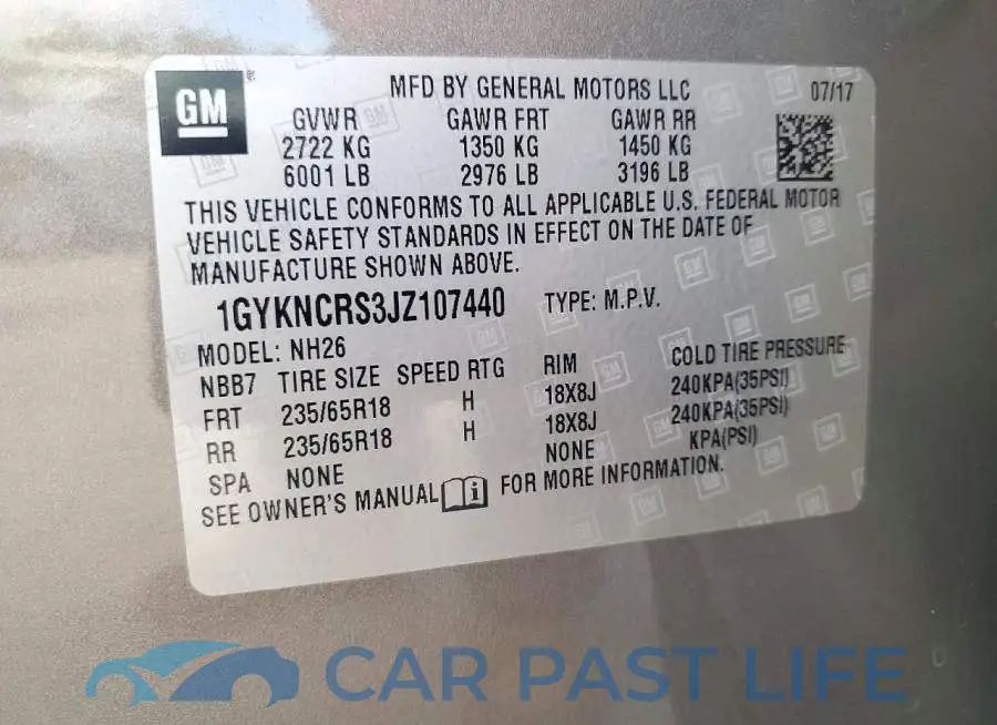 1GYKNCRS3JZ107440# 13