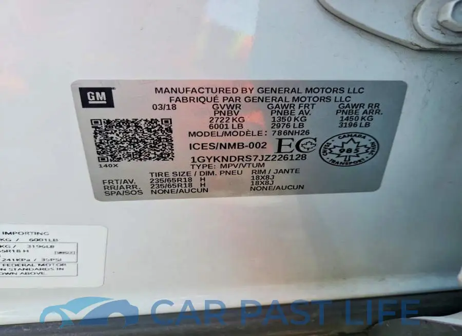 1GYKNDRS7JZ226128# 13