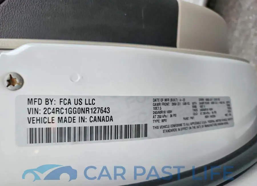 2C4RC1GG0NR127643# 13