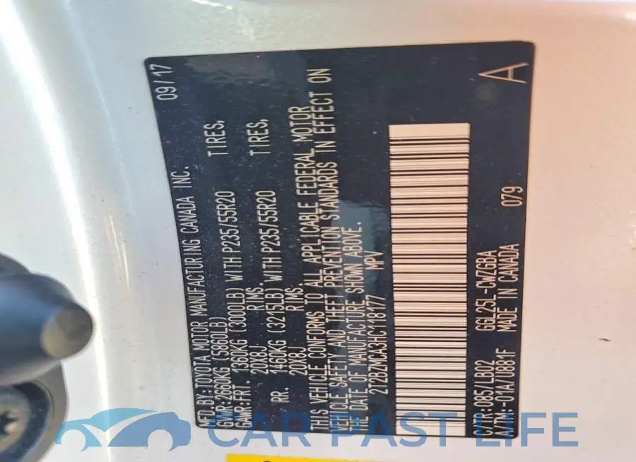 2T2BZMCA3HC118177# 12