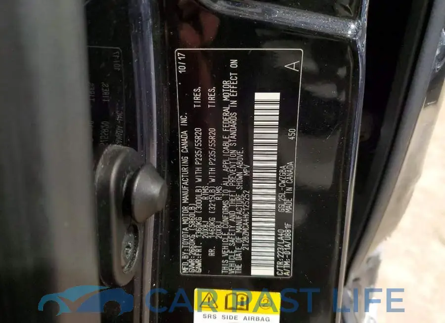 2T2BZMCA4HC125252# 13