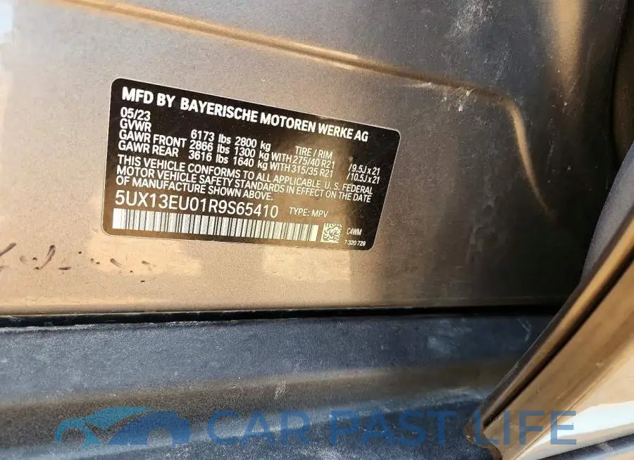 5UX13EU01R9S65410# 12
