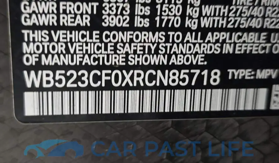 WB523CF0XRCN85718# 10