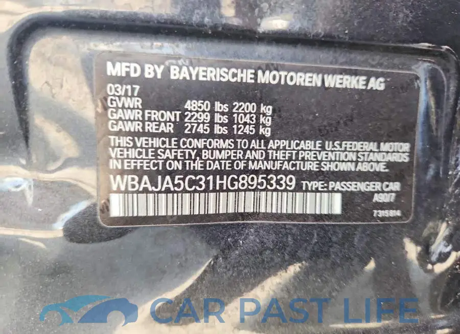 WBAJA5C31HG895339# 12
