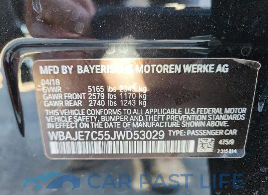 WBAJE7C55JWD53029# 12