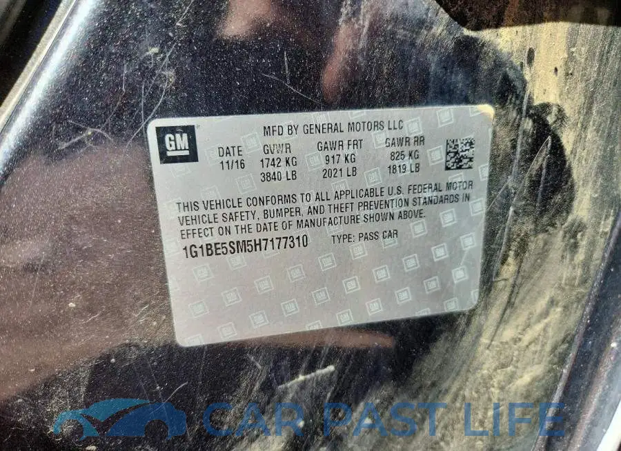 1G1BE5SM5H7177310# 12
