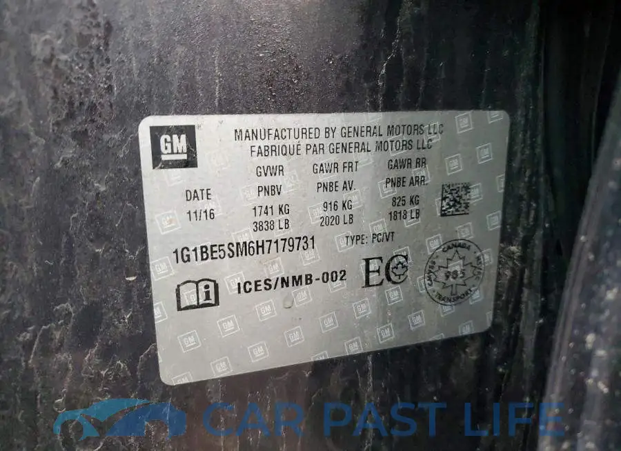 1G1BE5SM6H7179731# 13
