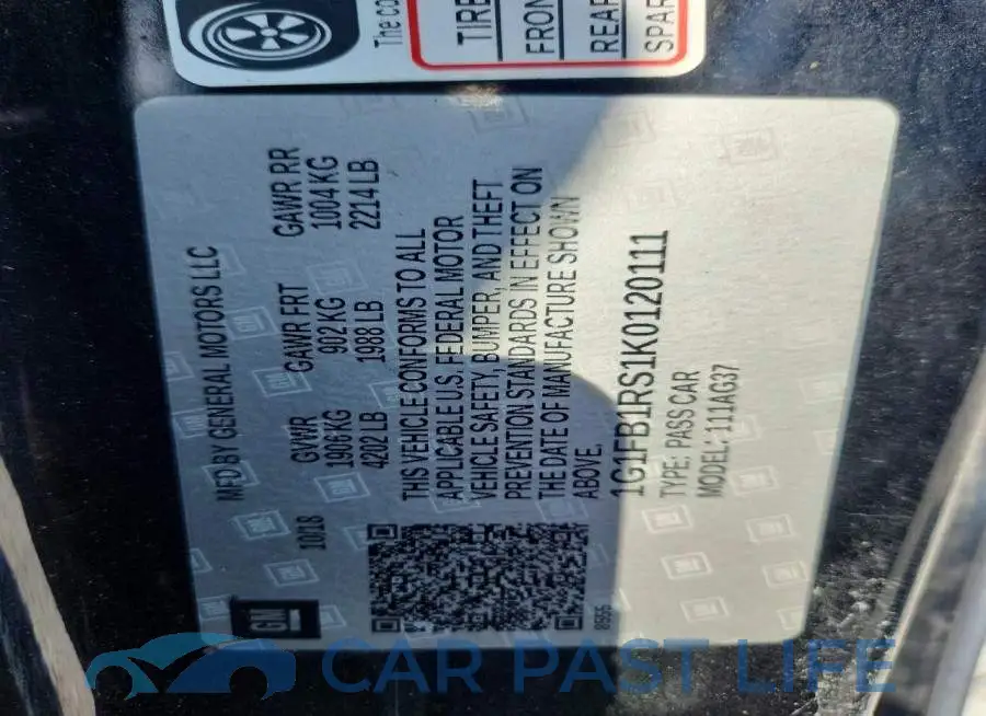 1G1FB1RS1K0120111# 12