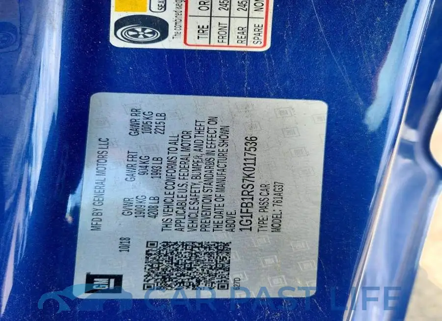 1G1FB1RS7K0117536# 12