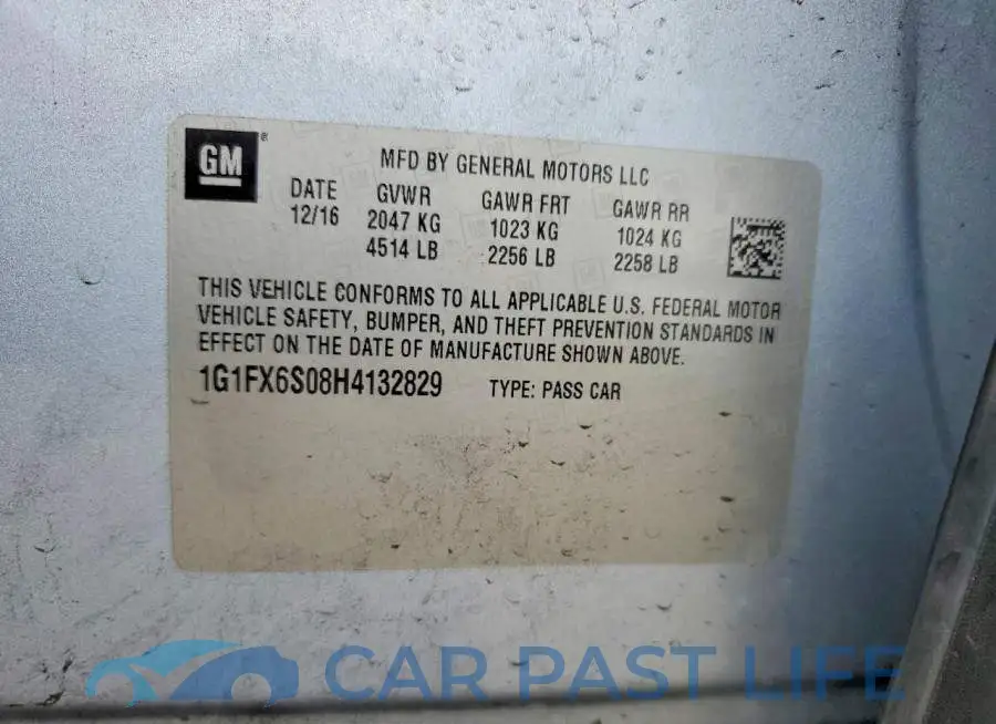 1G1FX6S08H4132829# 13