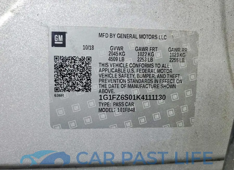 1G1FZ6S01K4111130# 12