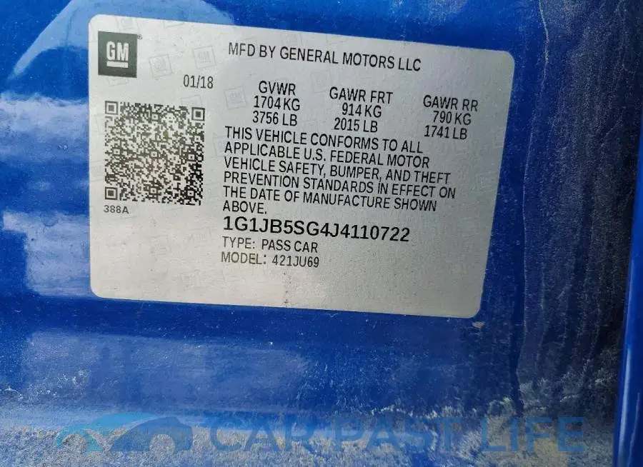 1G1JB5SG4J4110722# 12