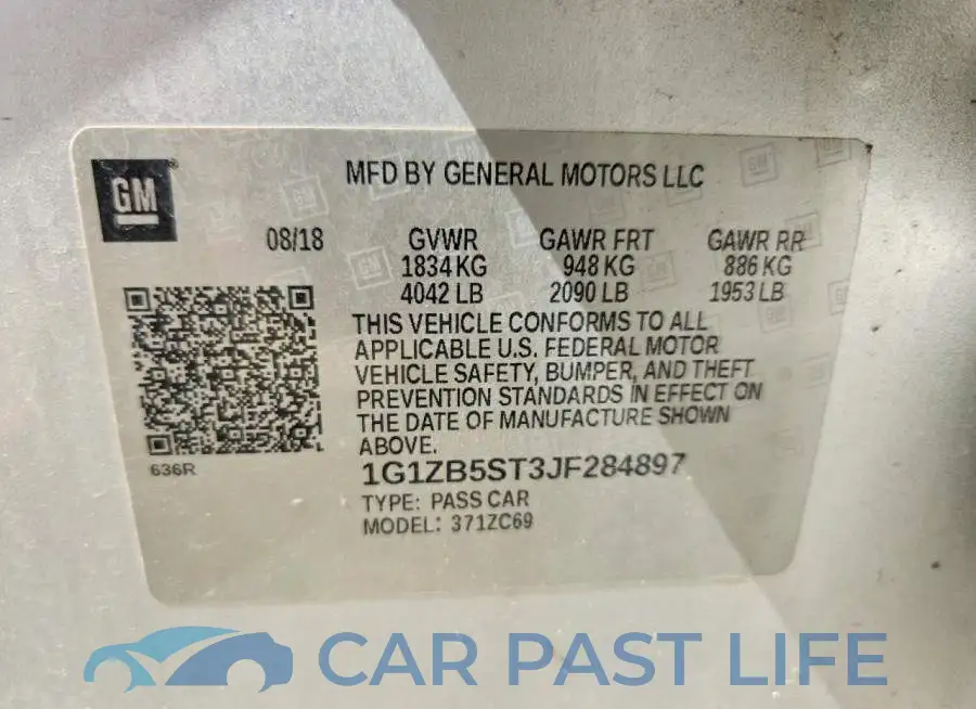 1G1ZB5ST3JF284897# 12