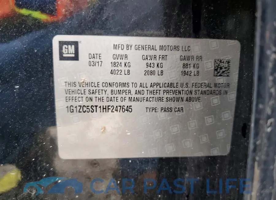 1G1ZC5ST1HF247645# 13