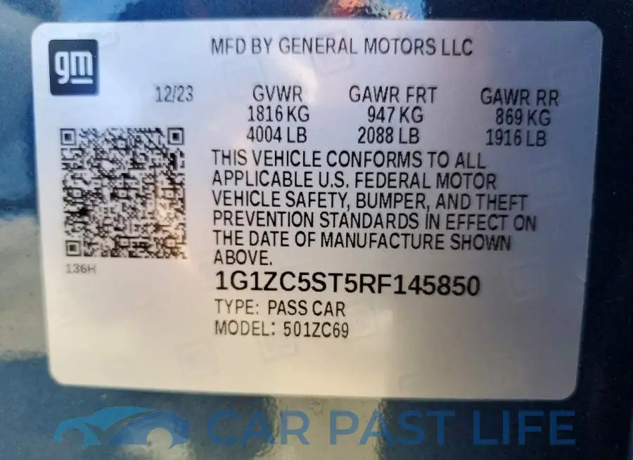 1G1ZC5ST5RF145850# 12