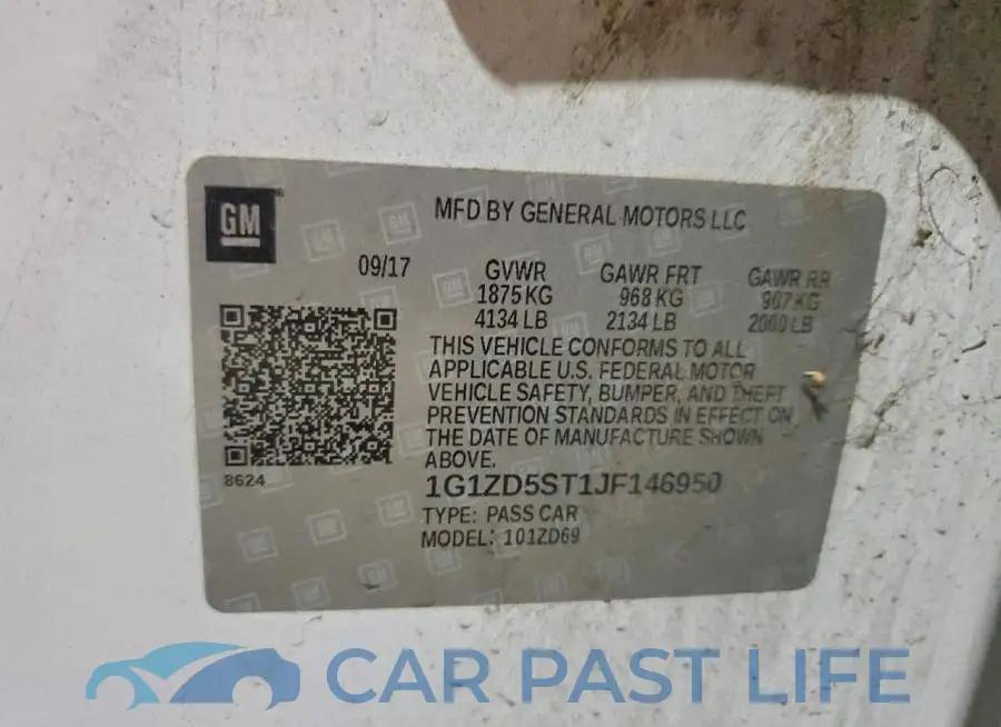 1G1ZD5ST1JF146950# 12