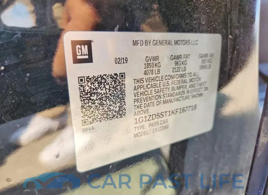1G1ZD5ST1KF167718# 12