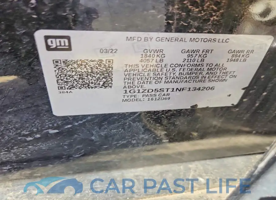 1G1ZD5ST1NF134206# 12