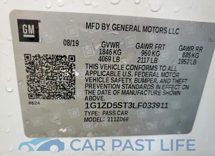 1G1ZD5ST3LF033911# 12