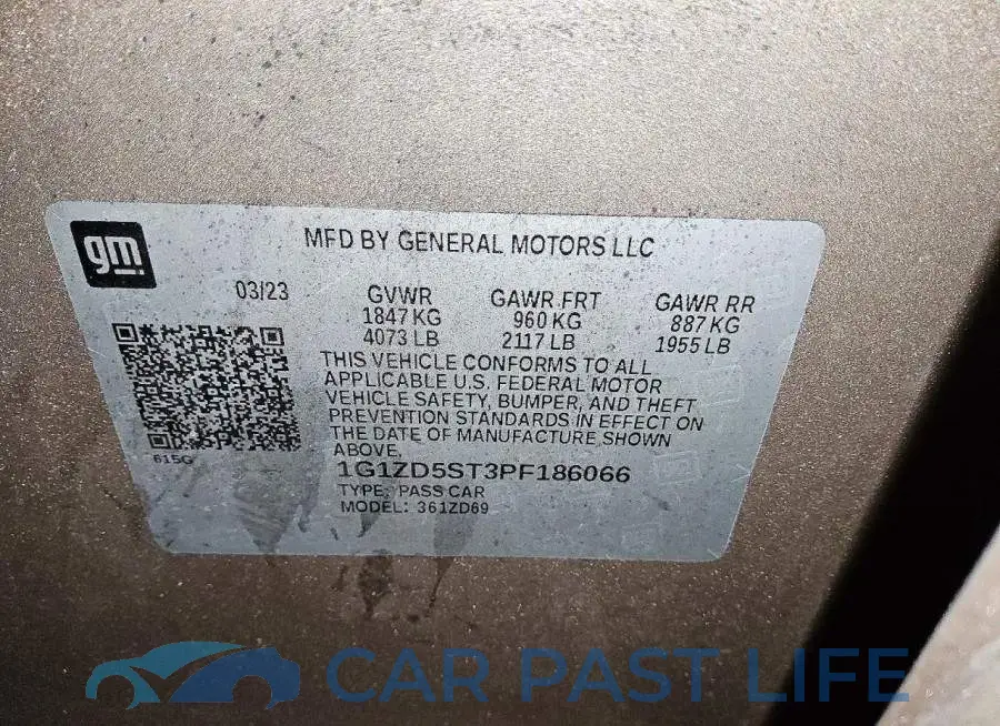 1G1ZD5ST3PF186066# 12