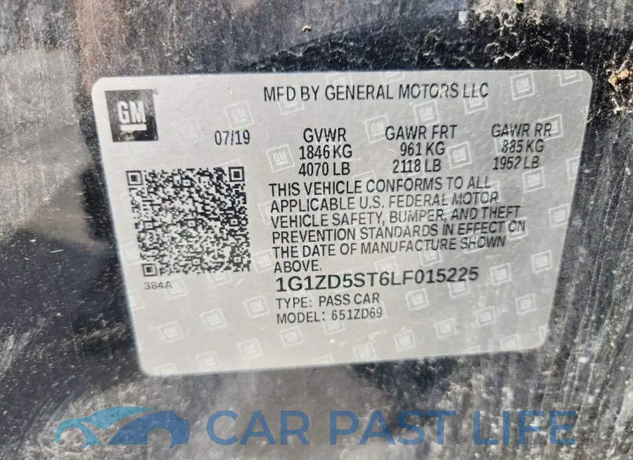 1G1ZD5ST6LF015225# 12