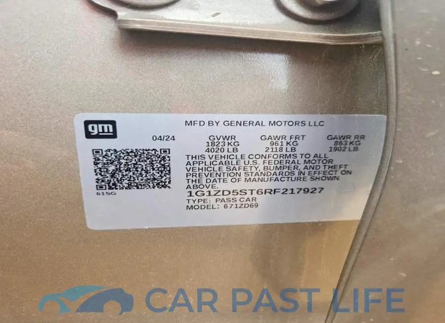1G1ZD5ST6RF217927# 12