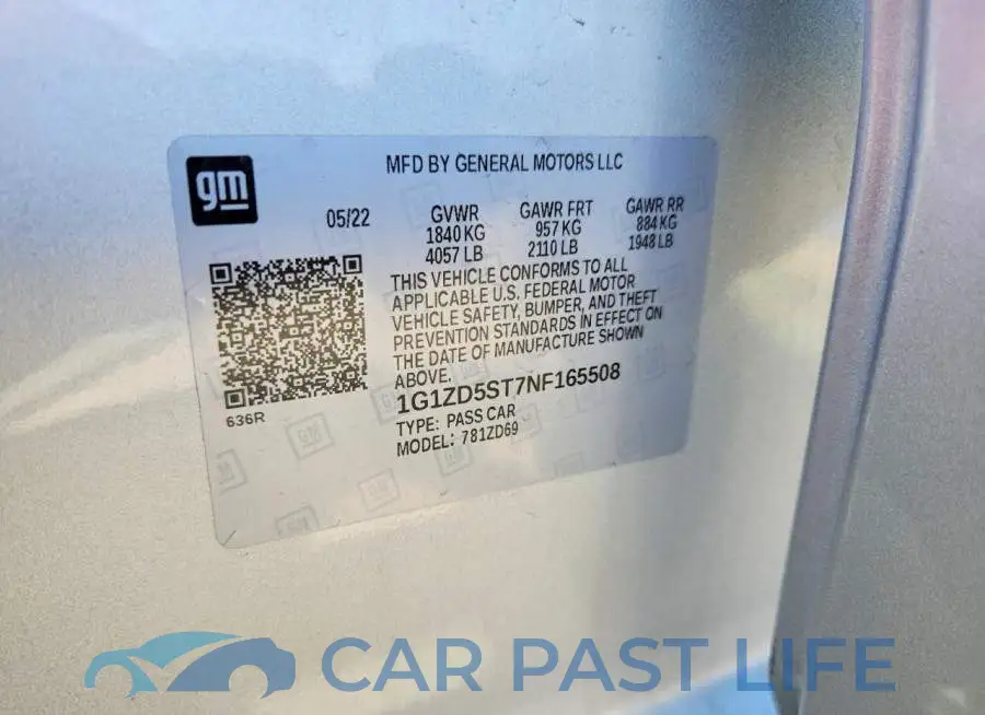 1G1ZD5ST7NF165508# 12