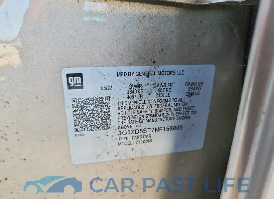 1G1ZD5ST7NF168005# 12
