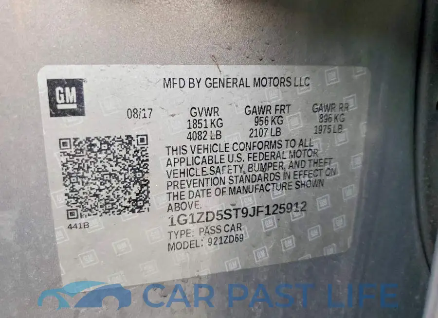 1G1ZD5ST9JF125912# 12