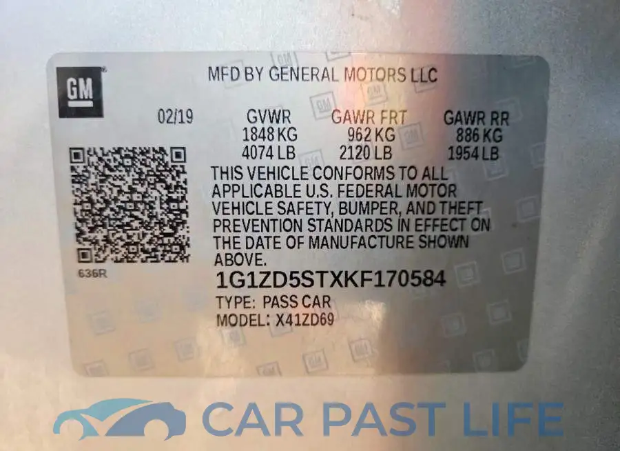 1G1ZD5STXKF170584# 12