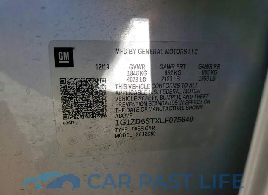 1G1ZD5STXLF075640# 12