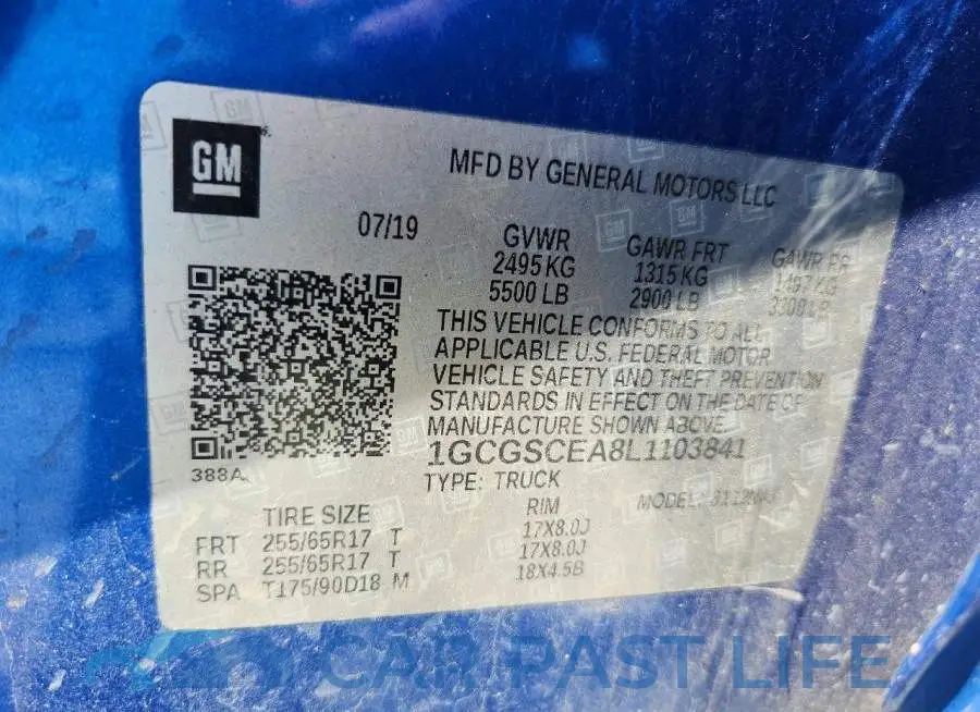 1GCGSCEA8L1103841# 12