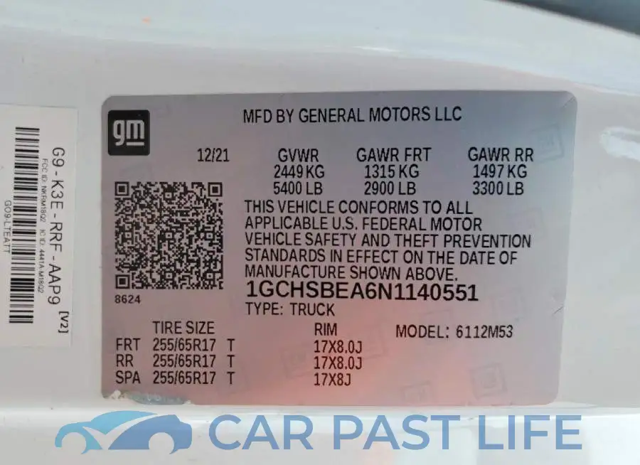 1GCHSBEA6N1140551# 12