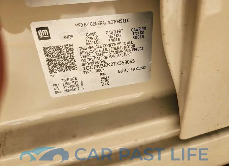 1GCPABEK2TZ358055# 13