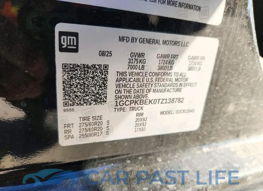 1GCPKBEK0TZ138782# 12