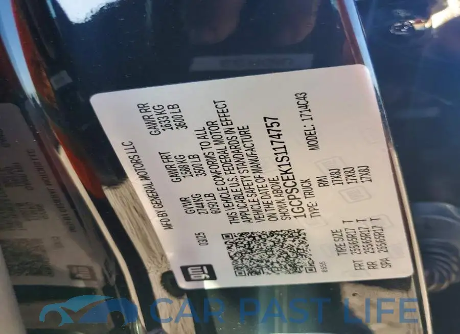 1GCPSCEK1S1174757# 12