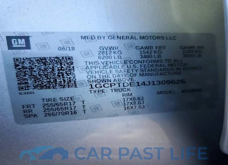 1GCPTDE14J1309626# 12