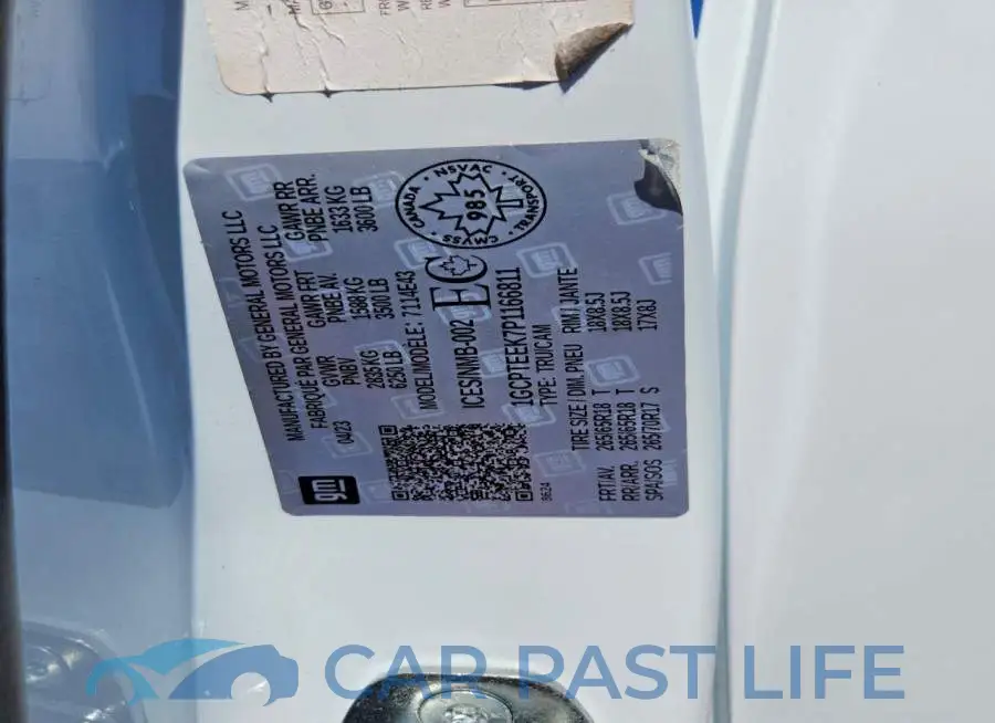 1GCPTEEK7P1166811# 12