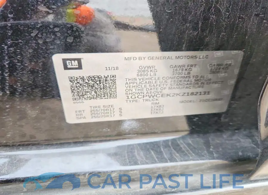 1GCPWCEK2KZ182131# 13