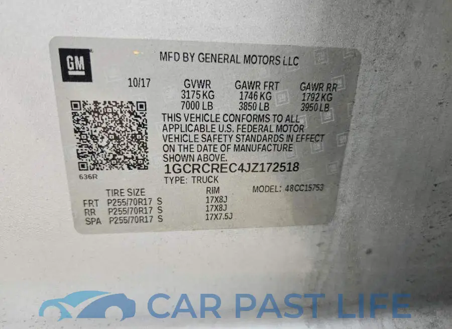1GCRCREC4JZ172518# 12