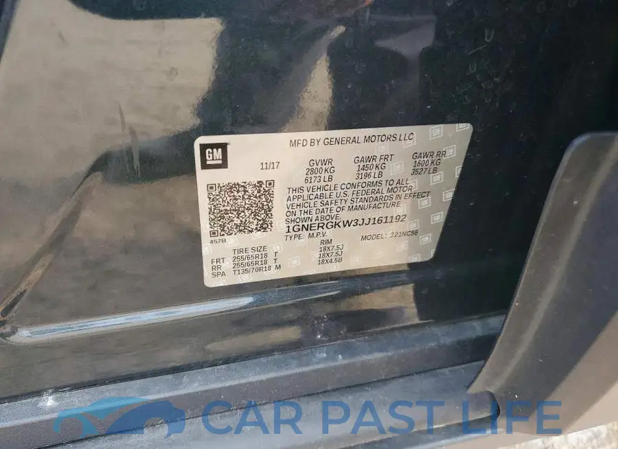 1GNERGKW3JJ161192# 12