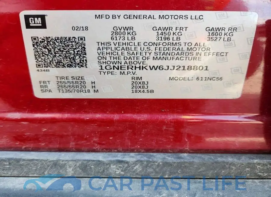 1GNERHKW6JJ218801# 13