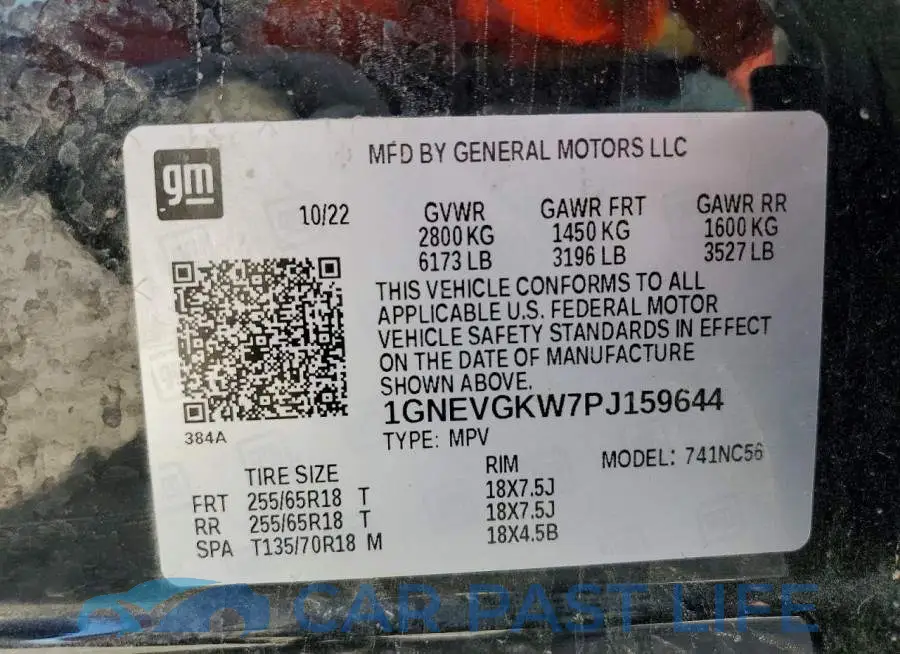 1GNEVGKW7PJ159644# 14