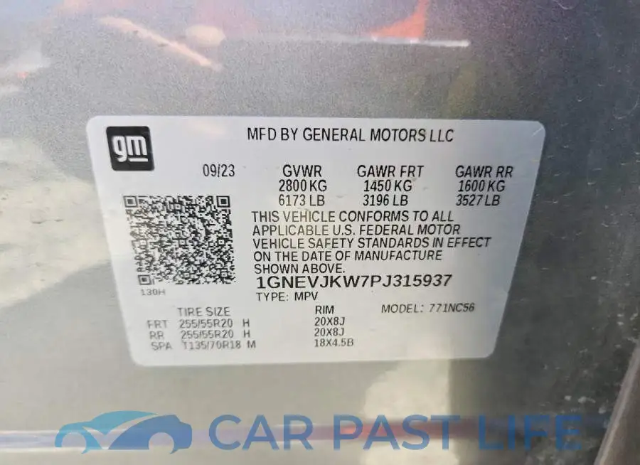 1GNEVJKW7PJ315937# 13