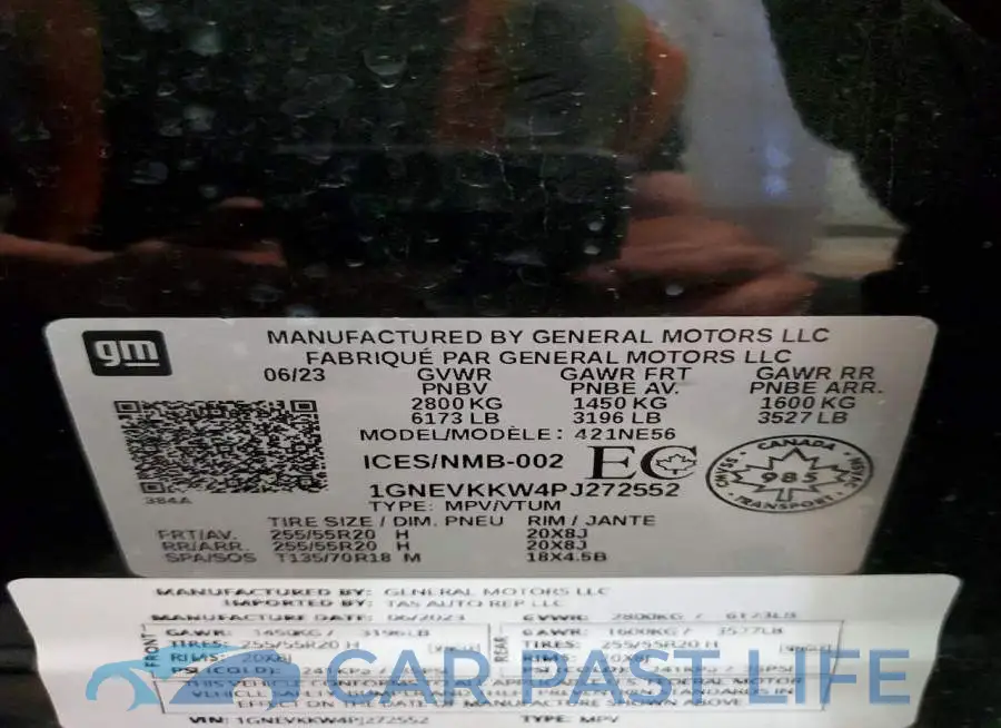 1GNEVKKW4PJ272552# 13