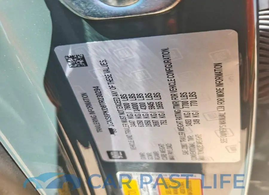 1GNS6PKD8TR230294# 13