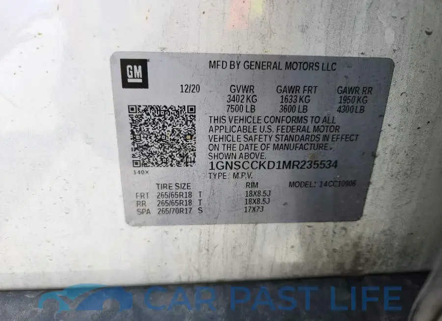 1GNSCCKD1MR235534# 12